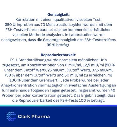 Clark Pharma Menopausal Test Set | 10 Test Strips & Urine Cups | FSH Hormone Detection | Self-Test for Menopause & Perimenopause - Fast International Shipping - Buy Online on GoSupps.com