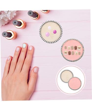 2pcs Makeup Palette - Polish Color Mixing Plate for Nail Art | Nail Gel & Watercolor Mixer | Pink & White 7x7cm - Buy Online on GoSupps.com