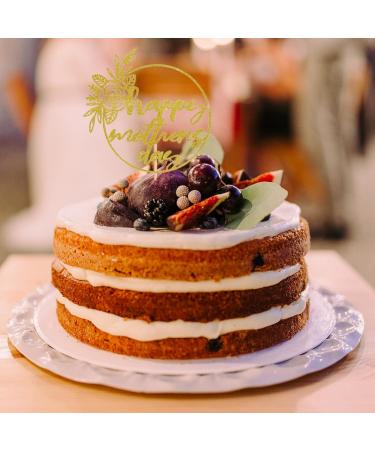 Happy Mother's Day Cake Topper Glitter Cardstock Party Favour Decoration By 3 LITTLE DESSERTS (GOLD) - Buy Online on GoSupps.com