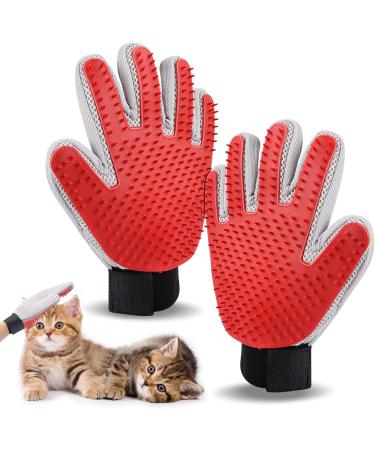 1 pair of cat gloves cat gloves double -sided cat brush gloves fur glove for cats pet gloves for short hair and long hair