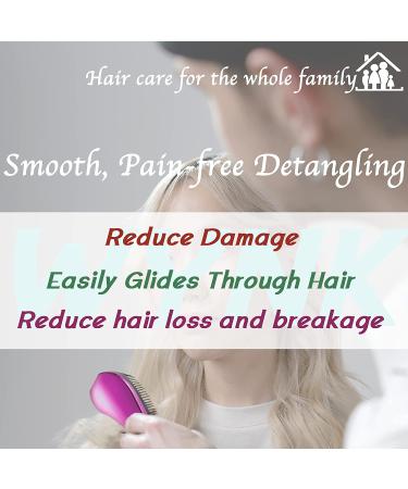 WYNK Detangler Brush 2-Piece Value Set - Professional Wet Hair Detangling Brush for Women, Men, and Kids - No Pain Detangler - Green & Pink (2 Pack) - Buy Online on GoSupps.com