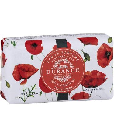 Durance Les Eternelles Pretty Poppy Perfumed Soap Bar (125g) Enriched With Sweet Almond Oil | Creamy & Delicately Scented Lather For Normal & Sensitive Skin - Buy Online on GoSupps.com