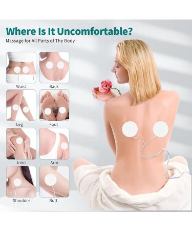 Sunjuly TENS Electrodes Pads - 20 Self-Adhesive Reusable 5x5 cm for Pain Therapy - Compatible with Most TENS EMS Devices - Buy Online on GoSupps.com