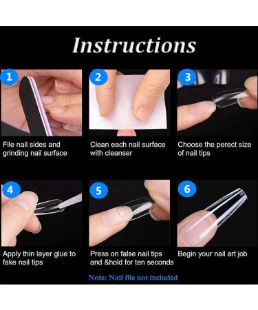 Buy ijizuo 120 Pieces Acrylic Nail Tips - Long Coffin Ballerina & Natural Nail Tips with Clear Box - Perfect for Gel Nail Art - 10 Sizes Available - International Shipping - Buy Online on GoSupps.com