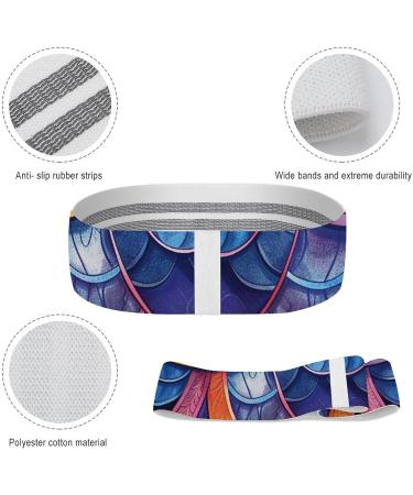 Buy Printed Fabric Resistance Bands - Orange & Blue Shades for Effective Leg and Fitness Workouts | International Shipping Available - Buy Online on GoSupps.com