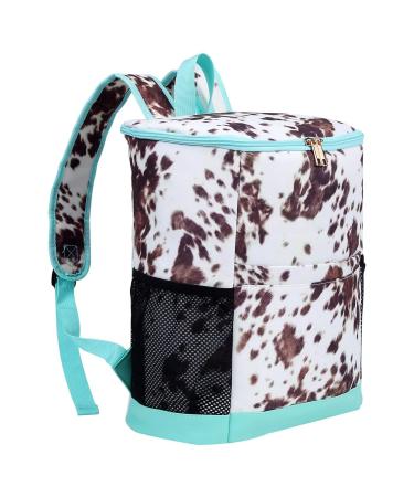 Cooler Backpack Women Leopard Leak Proof Backpack Cooler Bags Lightweight Soft Lunch Backpack with Cooler Compartment,Wine Cooler for Hiking Camping,24 cans Nainiu