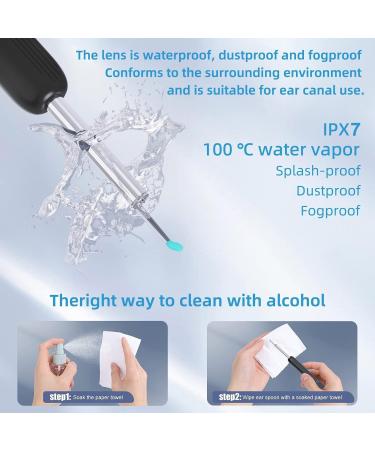 NE3 Ear Wax Removal Kit 3.6mm 1296P HD Wireless Pocket Ear Camera with App Control IP67 Waterproof Ear Wax Removal Tool with 8 Ear Cleaner Kit Ear Wax Remover for iOS and Android Black - Buy Online on GoSupps.com