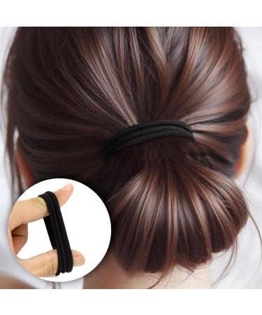12 PCS Elastic Hair Bands 3mm Elastic Hair Ties Ponytail Holders Bulk Hair Ties No Metal Gentle Elastics for Women Men Girls Kids (Black) - Buy Online on GoSupps.com