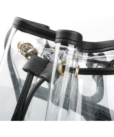 Clear Stadium Approved Drawstring Bag - Heavy Duty, Mini Size, Black - Buy Online on GoSupps.com