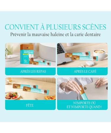 Format Voyage Bain de Bouche Huile de Coco et de Menthe Poivr e Sans Alcool Haleine Fra che 12h Anti Tartre liminer la Mauvaise Haleine et la plaque dentaire Sant des dents 20 Sachets - Buy Online on GoSupps.com