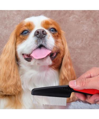 Monsully 2 Pcs Flea Comb for Dogs Cats Pet Professional Lice Comb Dust Comb Flea Comb Coarse & Fine Teeth Nit Comb Stainless Steel Lice Flea Comb - Buy Online on GoSupps.com