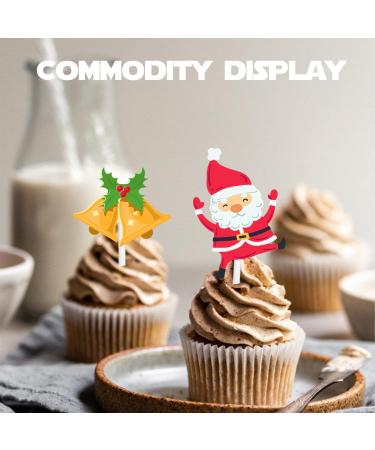 18pcs Glitter Dessert Cupcake Topper Merry Christmas Winter Santa Claus Christmas Tree Theme Decor Supplies Baby Shower Boys Girls Happy Birthday Decorations - Buy Online on GoSupps.com