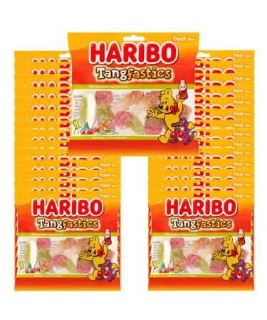 Haribo Tangfastics 25 x 16g Tangfastics Tricks Kids Halloween Sweets Sour Tangy Gummies Share Treat Bag Fizzy Fruit Cola Sweet Foam Flavour Gums