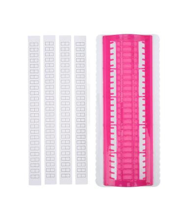 Qanyegn tooth flap organizer with 50 positions dental floss organizer for cross-stitches portable dental floss organizer for crochet tools (rose)