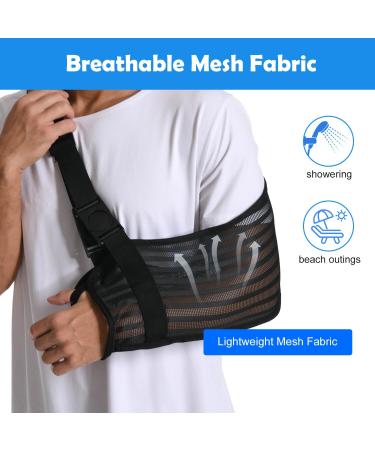 Premium Arm Sling for Shoulder Injury - Breathable Mesh Removable Strap - Ideal for Showering & Beach Use - Unisex Medical Immobilizer - Buy Online on GoSupps.com