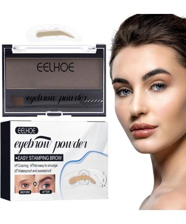 Eyebrow Makeup - Natural g Eyebrow Powder Kit | 3 Colors Eyebrow Painting Seal Trio Kit for Outdoor Music Festival Wedding and Home Guanglu Dark Brown - Buy Online on GoSupps.com