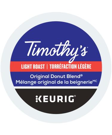 Timothy's World Donut Blend Coffee K-Cups for Keurig Brewers 96 Count Original Donut Blend