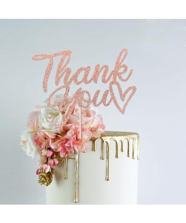 1 Pack Thank You Cake Toppers Glitter Thank You Cake Picks Thanksgiving Day Cupcake Decorations Wedding Anniversary Birthday Party Cupcake Decorations Rose Gold 4-rose Gold - Buy Online on GoSupps.com
