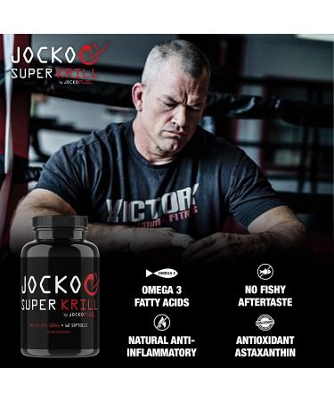 Jocko Super Krill Oil Supplement - Omega 3 DHA EPA - Joint Pain Relief, Cardiovascular & Mental Health - Anti-Inflammatory - 30 Servings - Buy Online on GoSupps.com