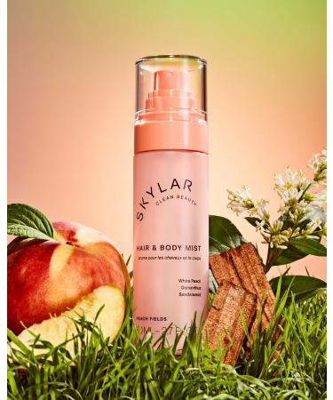 Skylar Peach Fields Hair & Body Mist | Hypoallergenic & Clean Fragrance | Vegan Cruelty Free and Safe For Sensitive Skin | 80 ML 2.7 Fl Oz - Buy Online on GoSupps.com