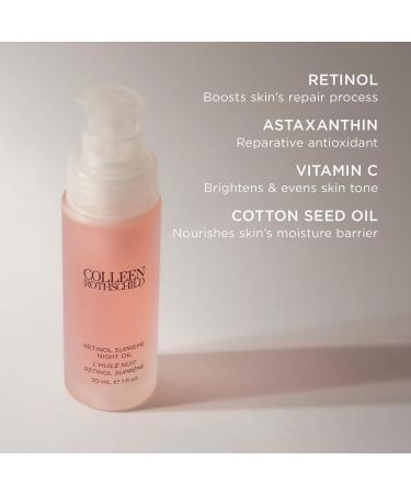 COLLEEN ROTHSCHILD Retinol Supreme Night Oil - High Concentration Stabilized Retinol & THD Ascorbate for Brightened Even Skin | Shop Internationally - Buy Online on GoSupps.com