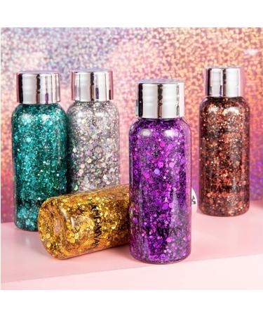 Mermaid Sequins Body Glitter Gel - Long Lasting Makeup for Face, Body, Hair, and Eyes - Silver - Perfect for Festivals and Parties - Easy to Apply and Remove - Buy Online on GoSupps.com