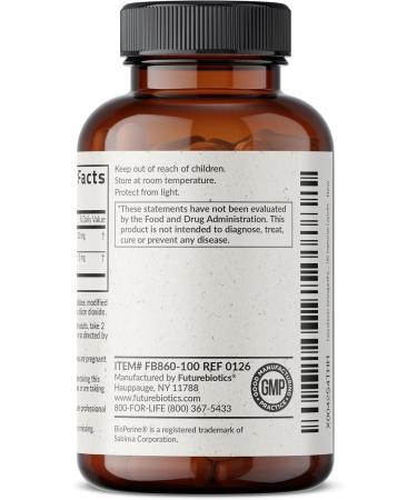 Futurebiotics Ashwagandha Extra Strength Stress & Mood Support with BioPerine - Non GMO Formula 100 Vegetarian Capsules 100 Count (Pack of 1) - Buy Online on GoSupps.com