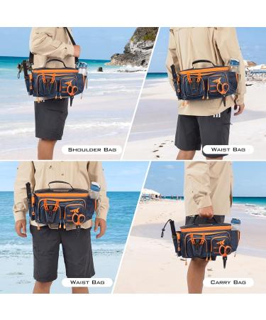 KastKing Bait Boss Fishing Tackle Bag - Water-Resistant Accordion Style Soft Plastic Storage - 420D Nylon - Orange - Buy Online on GoSupps.com