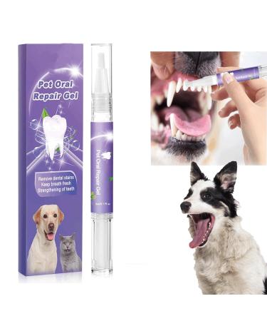 Pet Oral Repair Gel Pet Oral Repair Gel For Dogs Pet Oral Restorative Gel Pet Oral Restoration White Gel Pet Oral Restoration Gel Targets Tartars-Without Brushin (1)