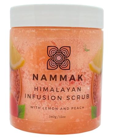 Himalayan Salt Scrub Natural Peach & Lemon Infusion Scrub Pink Himalayan Salt All Natural Ingredients Vegan & Cruelty Free
