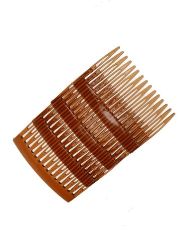 4 Pack of 7cm Plain French Side Hair Combs Slides Grips Clips Hair Accessories for Women Girls by Glitz4Girlz (Tort Brown) - Buy Online on GoSupps.com