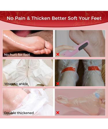 OUKEYA Foot Mask 3 Pairs: Nourish Foot Mask Dermatologically Tested Repairs Heels & Soften Dry Dead Skin for Cracked Feet(No Peeling) Rose - Buy Online on GoSupps.com