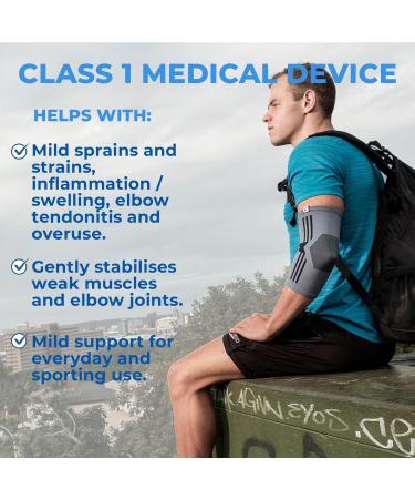 KEDLEY Elbow Support Sleeve | Premium Elasticated Compression Support Band | Tennis Elbow Golfers Elbow Tendonitis Joint Pain and Arthritis | Ideal for Sports and Everyday Activities (Senior (M/L) - Buy Online on GoSupps.com