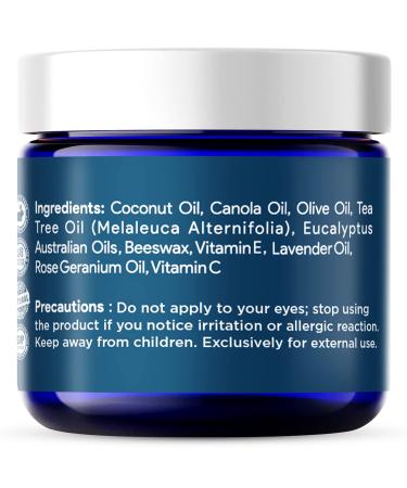 Tea Tree Oil Foot Balm - Moisturizing Antifungal Care for Athletes Foot, Dry Cracked Feet, Heel Callus Removal - USA Made 2oz - Buy Online on GoSupps.com