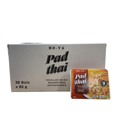 HO-YA Pad Thai Instant Flavoured Noodles 36 Pack 85g Rice Noodles with Vegetable Packet Vegetarian and Halal 85 g (Pack of 36)