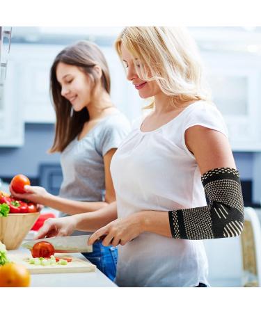 ABYON Copper Elbow Compression Sleeve (2 Pack) - Medical Grade Brace for Tendonitis, Tennis Elbow, Arthritis - Breathable & Supportive - XL Black - Buy Online on GoSupps.com