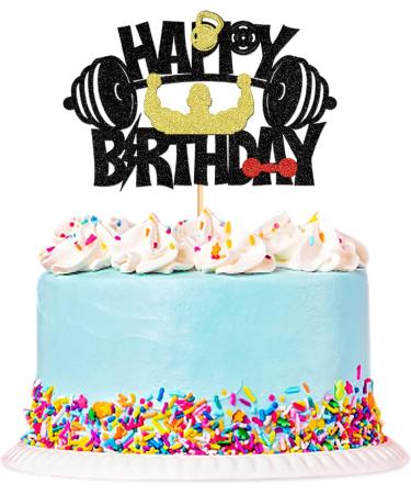 Blumomon Glitter Gym Cupcake Topper | Weightlifting & Fitness Party Supplies for Cross Fit Celebrations | Perfect for Birthday Parties - Buy Online on GoSupps.com