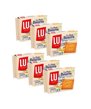 Lu Le Petit Beurre Salted Butter Biscuit Multipack - 6 x 167g - Classic European Cookies