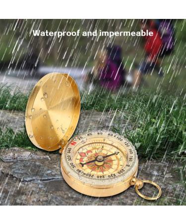 Buy Mitening Portable Brass Compass | Waterproof Classic Pocket Compass for Outdoor Adventures - Buy Online on GoSupps.com