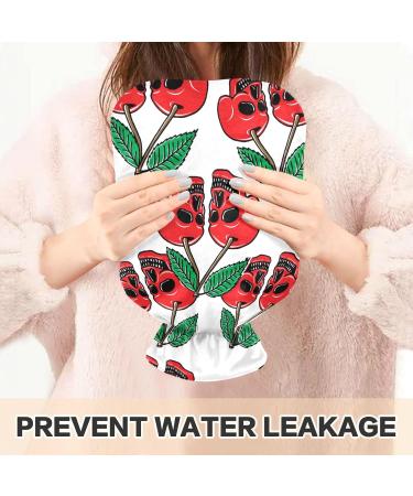 Buy Naanle Halloween Cherry Skull 2L Hot Water Bottle - Transparent Cover for Bed - Pain Relief & Heat Therapy - Buy Online on GoSupps.com