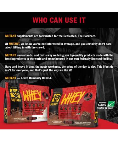 Mutant Whey Protein Powder - Muscle-Building Formula with Enzymes | 1.8kg Double Chamber Chocolate & Vanilla Ice Cream Flavor - International Shipping - Buy Online on GoSupps.com