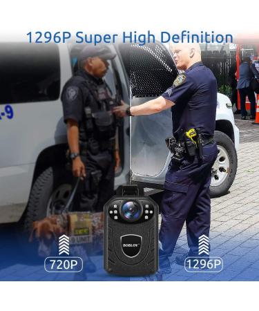 BOBLOV KJ21 1296P Body Wearable Camera | 128GB Memory | 8-10 Hours Recording | Police Body Camera with Clear Night Vision - Buy Online on GoSupps.com