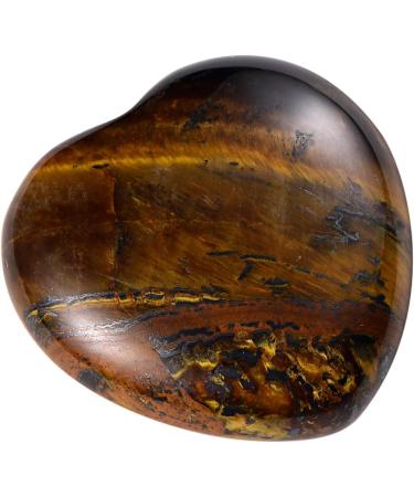 Morella Gemstone Heart Lucky Charm - 3 cm Tiger Eye Stone in Velvet Bag | Perfect International Gift - Buy Online on GoSupps.com