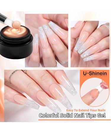 Buy U-shinein 2x15ml Solid Nail Glue Gel for Acrylic Nails | Press-On & Nail Art Adhesive | Apricot & Transparent - International Shipping - Buy Online on GoSupps.com