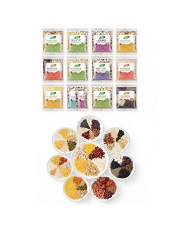 75 G 30 Paquets De M lange Bouillie Multigrains C r ales Nutritionnelles Aux 8 Tr sors Petit-d jeuner Et Collation Faciles Cuisiner Pr ts En 20 Minutes Grains Entiers Sains