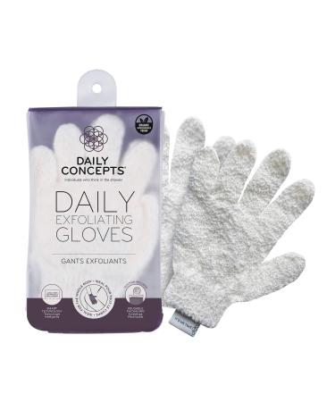 Daily Concepts - Daily Exfoliating Gloves - Firm Texture Deeply Exfoliates Skin During A Bath Or Shower. Scrubber - Exfoliation