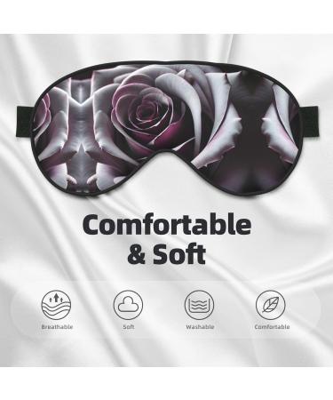 Gothic Rose Flower Print Double-Sided Eye Mask - Soft Lightweight Sleep Enhancer | International Shipping Available - Buy Online on GoSupps.com