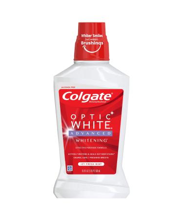 Colgate Optic White Whitening Mouthwash  Fresh Mint - 500mL  16.9 fluid ounce - Buy Online on GoSupps.com