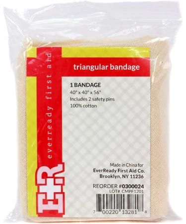 12-Count 100% Cotton Triangular Bandage 40 x 40 x 56 by Ever Ready First Aid - Buy Online on GoSupps.com