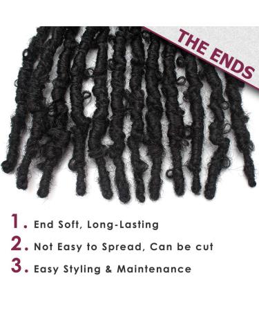 Niseyo 10 Inch Soft Butterfly Locs - 6 Packs Handmade Pre-Looped Faux Locs Crochet Braids (1B) - Buy Online on GoSupps.com